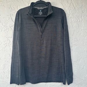KUHL Jacket Men Medium Alloy 1/4 Zip Heather Gray Athletic Performance‎ Pullover